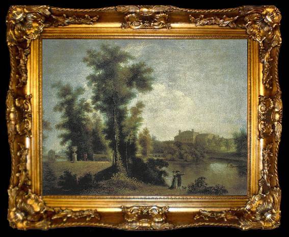 framed  Semyon Shchedrin View of the Gatchina palace and park, ta009-2